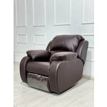 Кресло-качалка деревянное с подножкой Glider Бриз для дома и дачи, цвет черный венге - Изображение 3