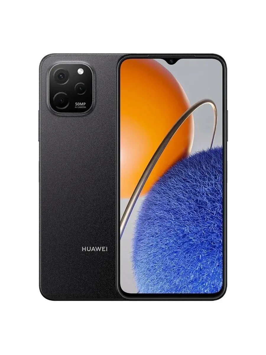 Смартфон HUAWEI nova Y61 4/128 Гб, черный