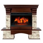 Flame Электрокамин RoyalFlame Line 60 серый мрамор с очагом Vision 60 LED, обогрев, пульт ДУ - Изображение 4