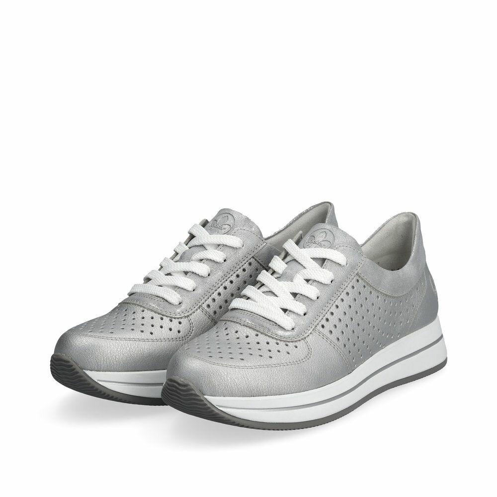 Кроссовки Rieker N4515-90, серебристый, размер 37