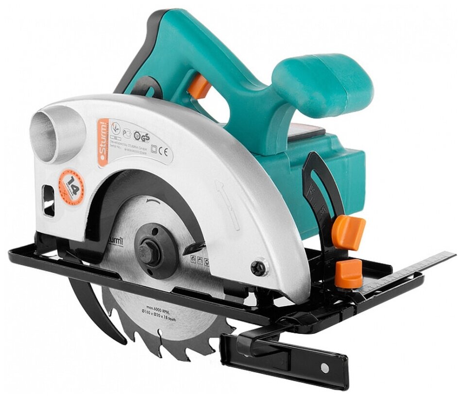 Циркулярная пила (дисковая) Sturm! CS50161 1300Вт (ручная) D диска:160мм