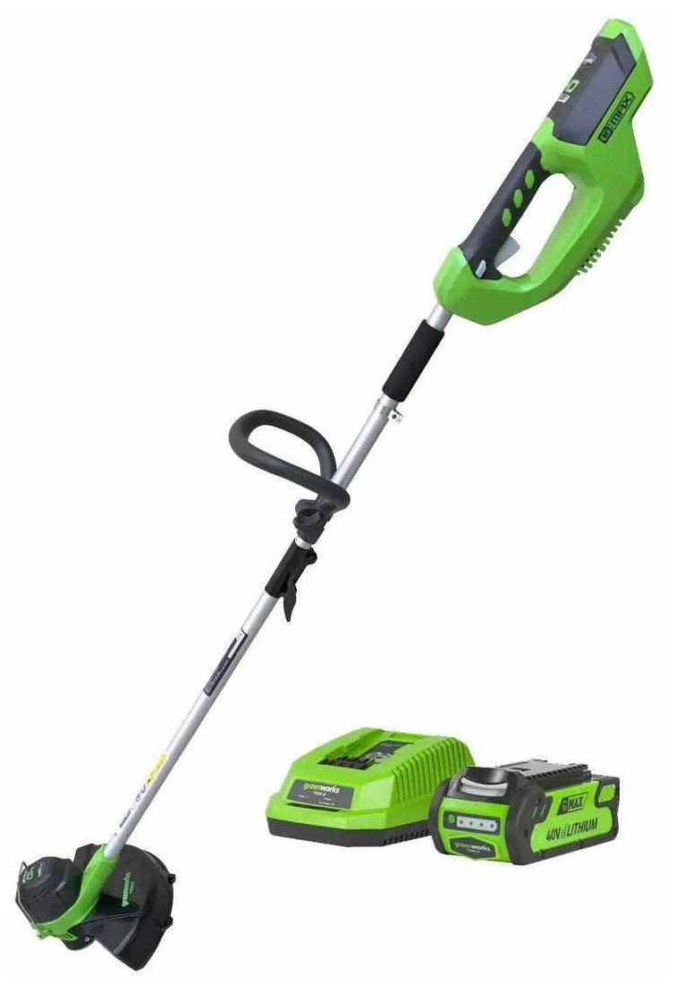 Триммер аккумуляторный Greenworks 2101507ub G40LTK4, 4А·ч, 40 В, 30 см