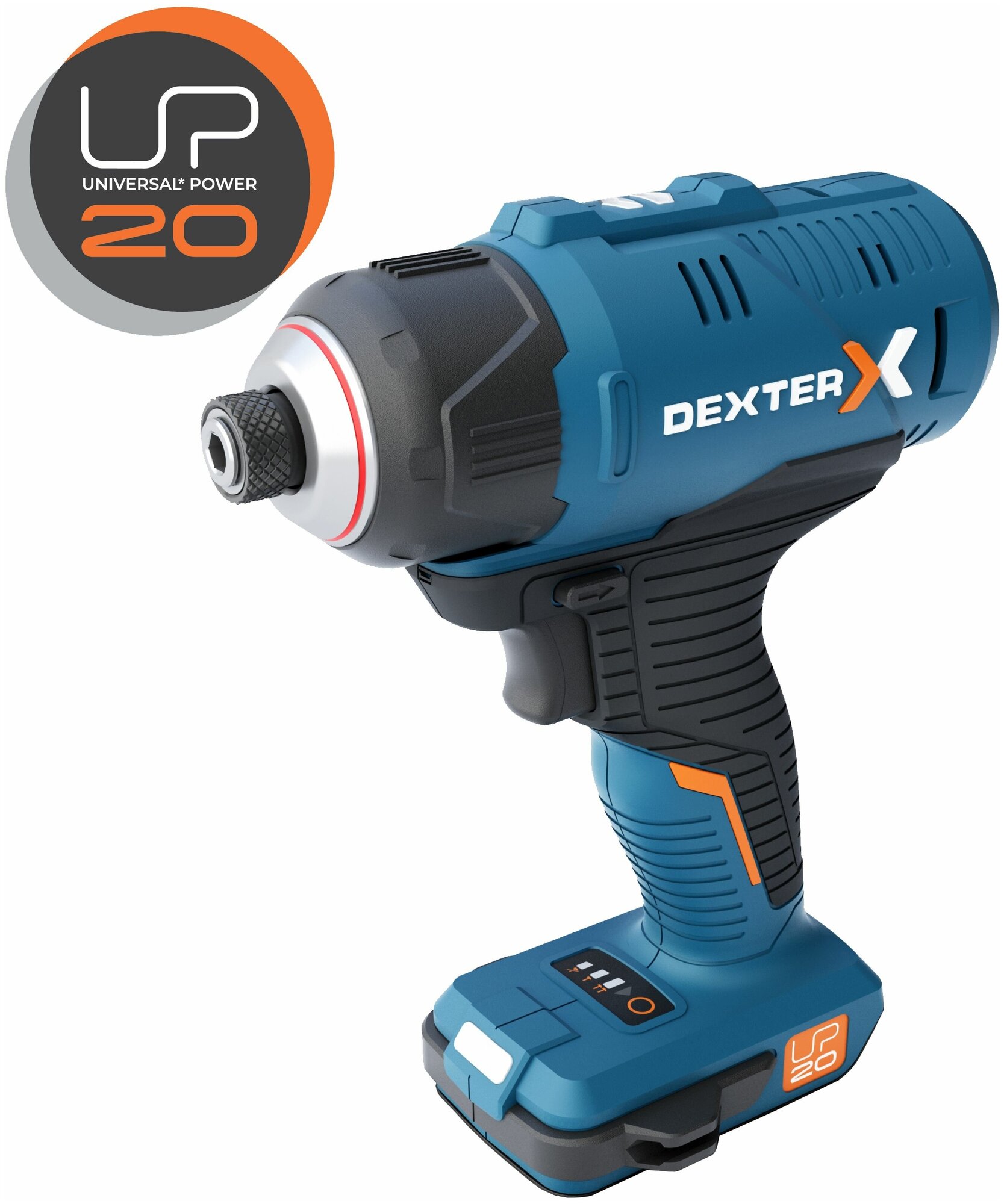 Шуруповерт аккумуляторный ударный Dexter 20VIDV2-180.1, 20 В Li-ion, без АКБ и ЗУ