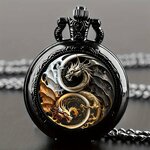 Наручные часы Карманные кварцевые ретро-часы XII, в футляре - Изображение 4