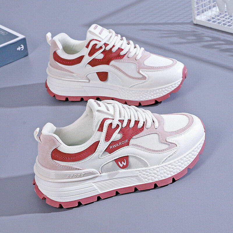 Кроссовки, женские, дышащая сетка, ультралегкие, бежево-серые, размер 37