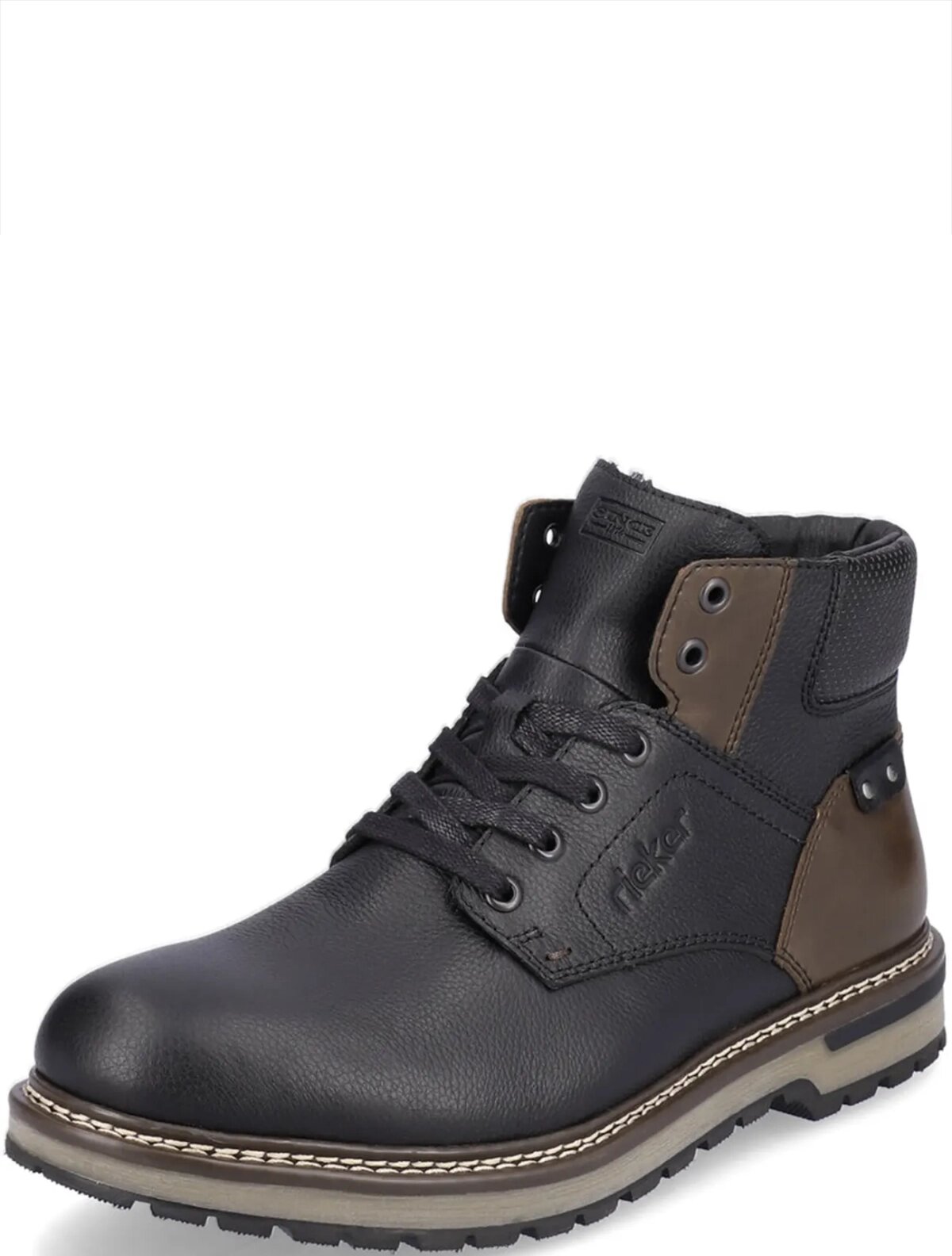 Rieker F3834-00V мужские ботинки черный комбинированный зима, Размер 42