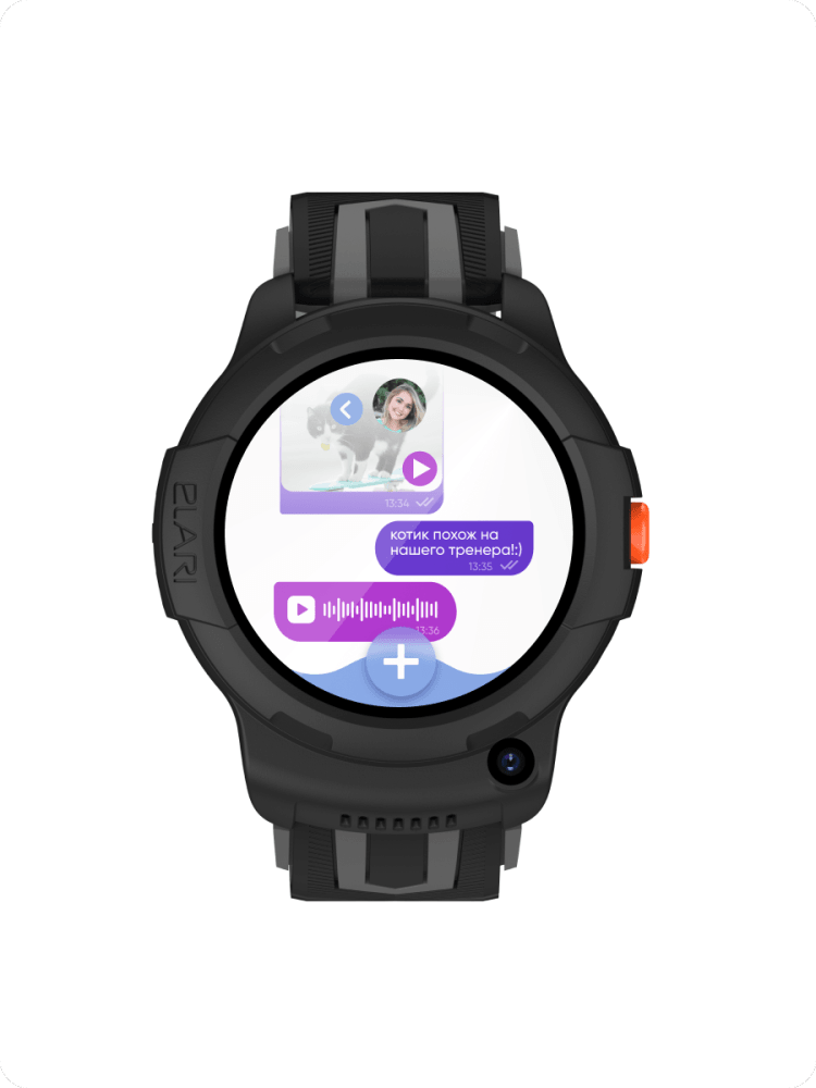 Детские умные часы телефон Elari Kidphone 4G Wink черный