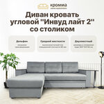 Диван угловой диван-кровать Hoff Мансберг, универсальный угол, цвет синий - Изображение 2