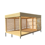 Беседка разборная "Летняя 3" цвет коричневый 2х1,8х1,9 под СПК - Изображение 2