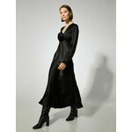 Платье длины мини с вырезом и коротким рукавом, цвет Черный, размер XS 02411819F331 - Изображение 2