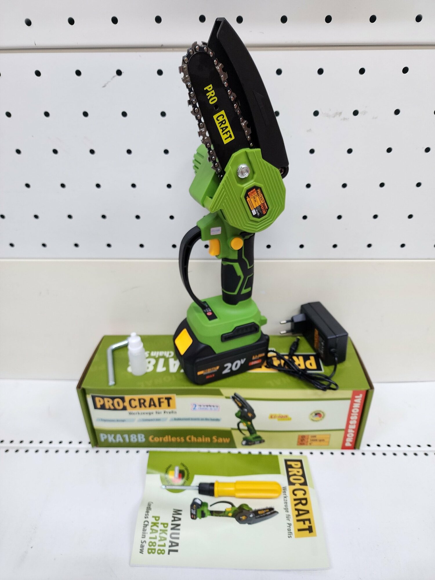 Аккумуляторная мини цепная пила-сучкорез Procraft PKA18B, шина 4", 20В