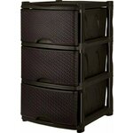 Комод К800, Дуб Венге/Сосна Лоредо, ЛДСП, с ящиками, для спальни, прихожей, гостиной, 800х830х440, ЭРА - Изображение 1