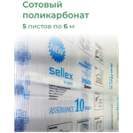 Сотовый прозрачный поликарбонат Skyglass, толщина 10мм - Изображение 1