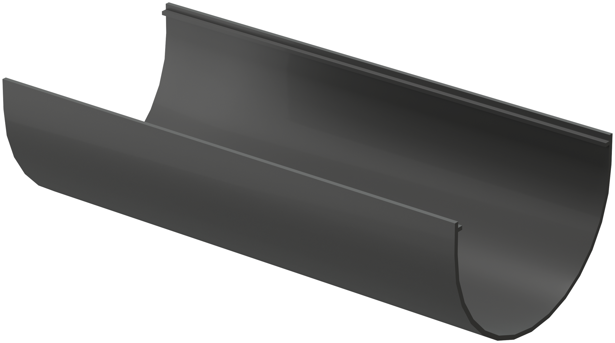 Docke Жёлоб водосточный для сбора и отвода воды дёке Премиум 3м/120мм, графит (RAL7024)