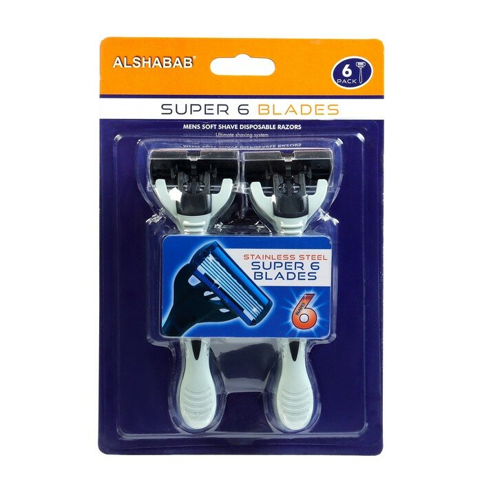 Сима-ленд Набор одноразовых бритвенных станков, 6 шт 6 лезвий 9918435