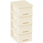 Комод для хранения пластиковый с ящиками кофе - Изображение 4