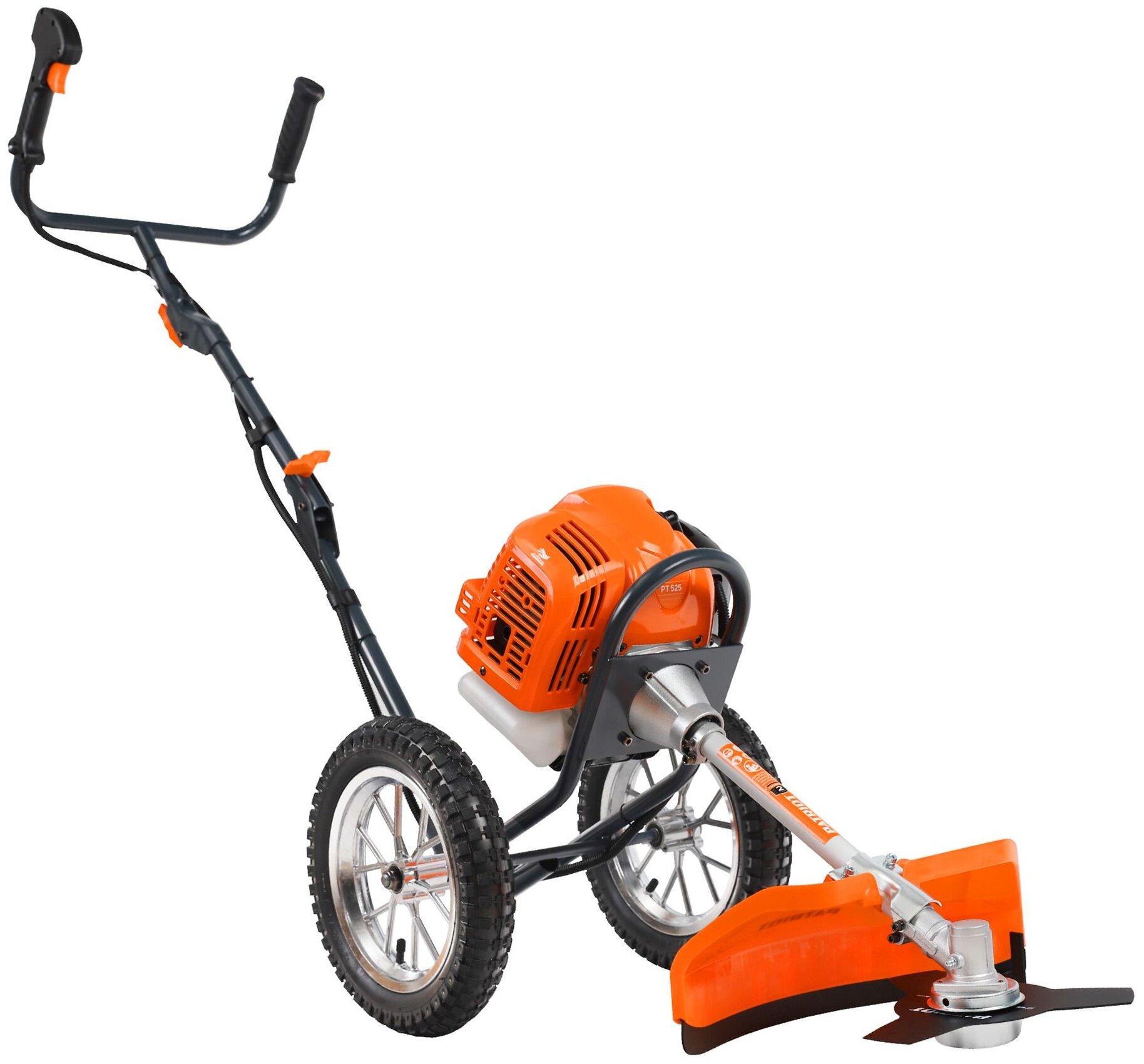 PATRIOT PT 525 Газонокосилка бензиновая [512109525] { 42см, 3л. с, 52сс, катушка + 3Т нож, колёса 30см пневмо }
