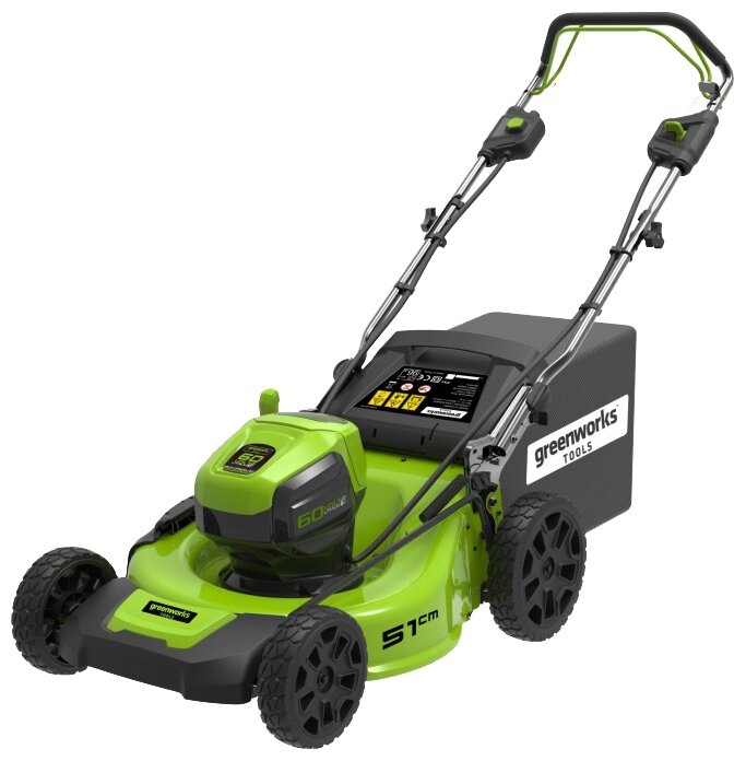Аккумуляторная газонокосилка Greenworks 2514307 60V 51cm GD60LM51SP DigiPro, 4 А·ч, без АКБ, 51 см