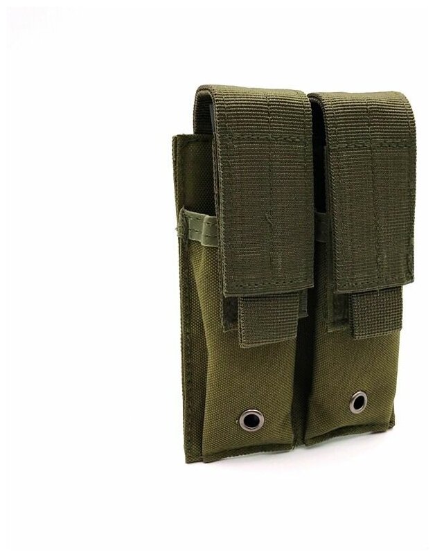 Подсумок тактический на 2 магазина для пистолета, олива