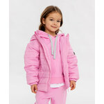 Полупальто с капюшоном черное Button Blue для девочек - Изображение 1