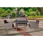 Набор садовой мебели столик и два кресла с подушками Patioli Киото Дуэт цвет шоколад - Изображение 6