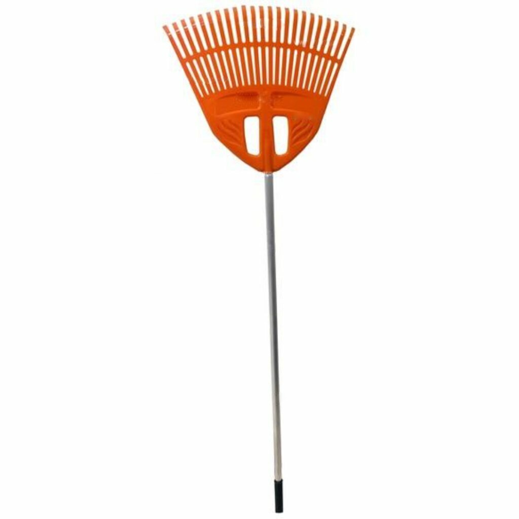 Грабли веерные, 23 зуб, 50 см, Инструм-Агро, Гардения, оранжевые, черенок алюминиевый, 010820-2