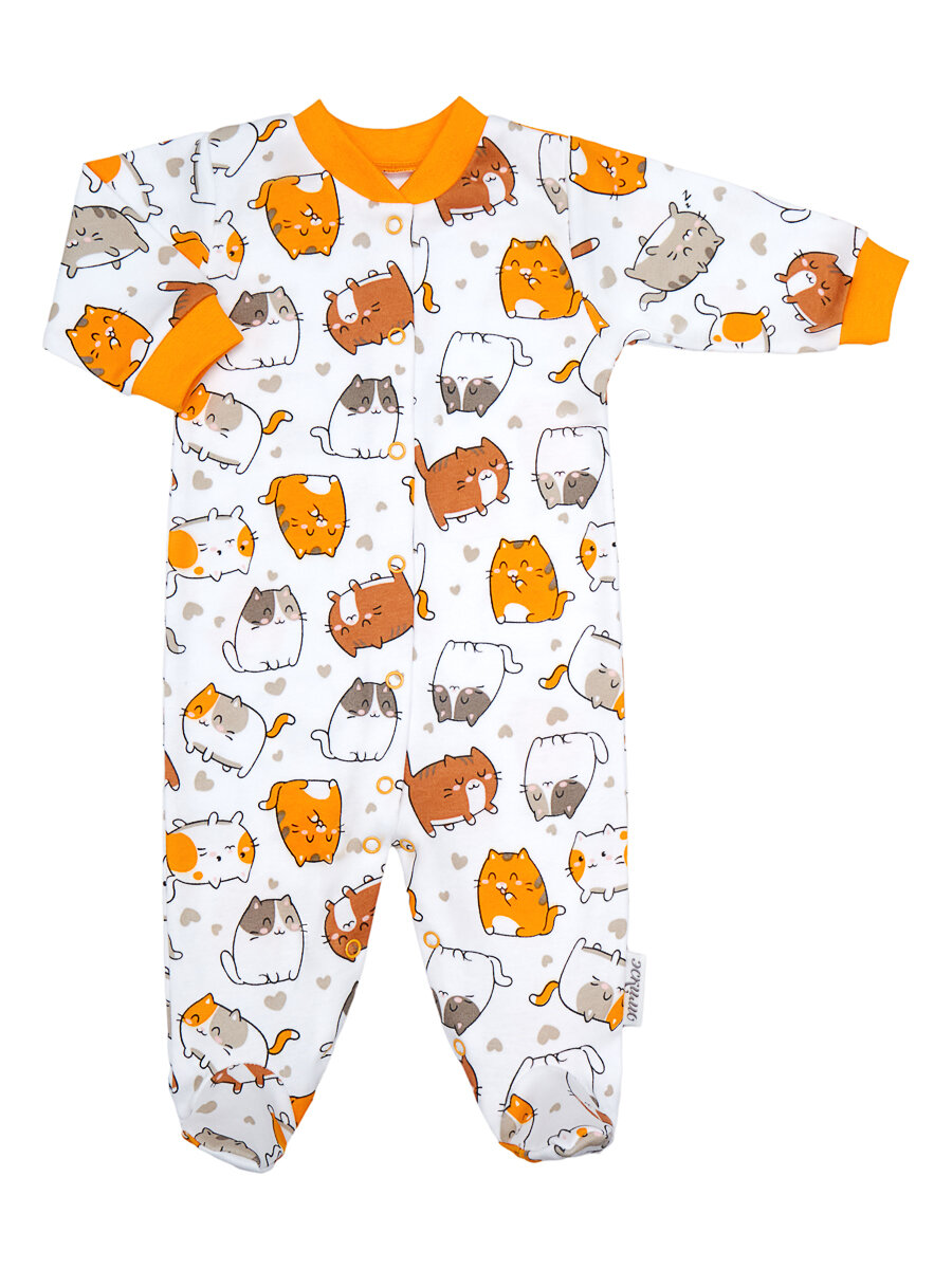 Комбинезон детский трикотажный для новорожденного; 16-401; Эскимо; Размер 56;