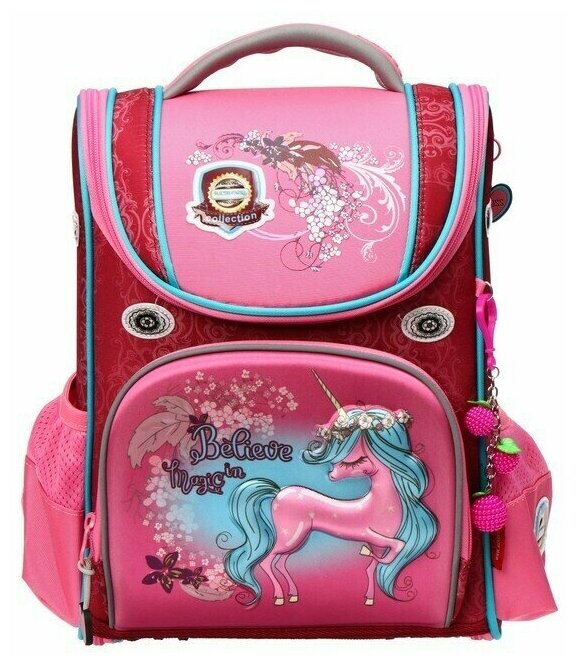 Ранец школьный Стандарт, раскаладной, 36 х 29 х 17 см, Across 191, наполнение: мешок, розовый ACR22-191-10