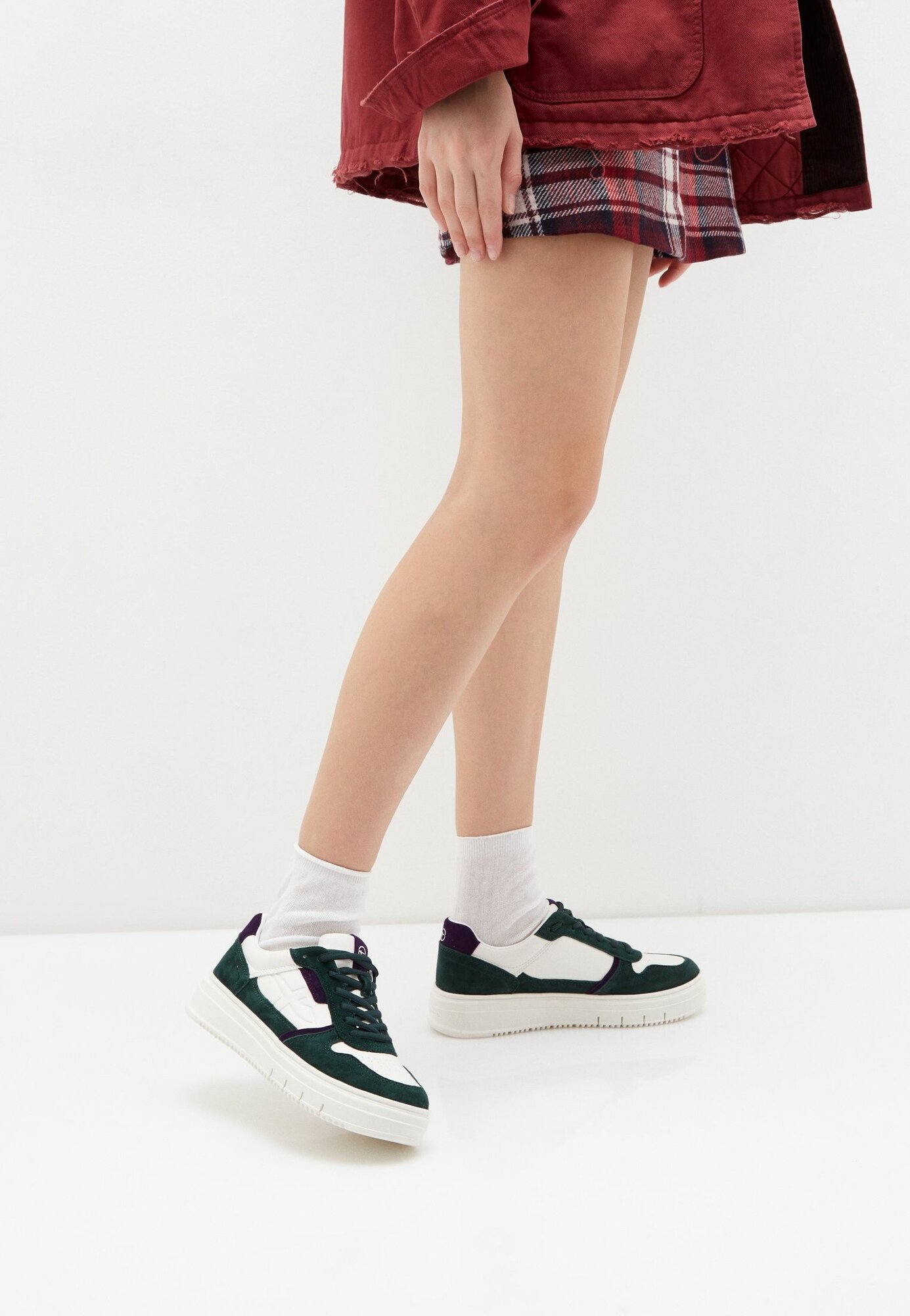 Кеды кожаные Tamaris, Белый комб. 36