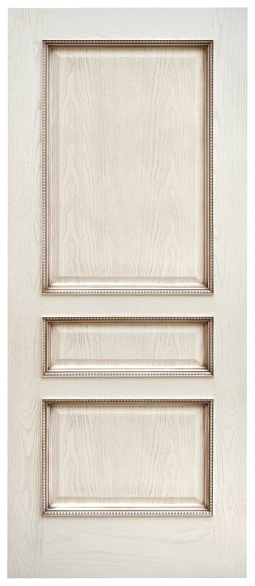 Дверное полотно Межкомнатные двери Альба Дворецкий шпон Ясень карамельный патина