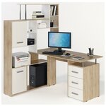 Стол письменный Интерьер-Центр Айден дуб атланта / орех 120х55х77 см - Изображение 8