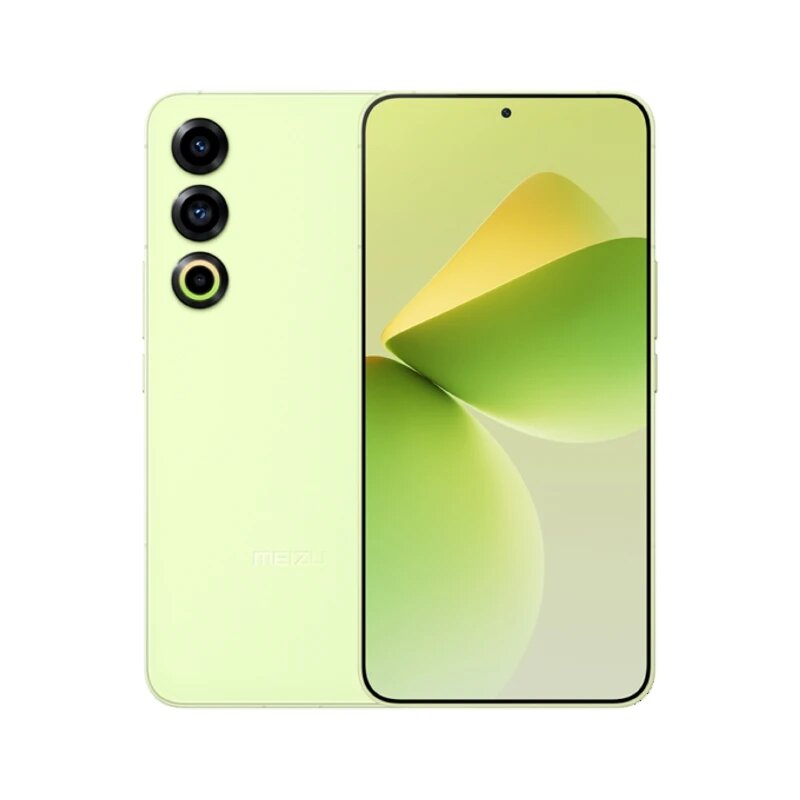 "Meizu 21" - смартфон с фиолетовым корпусом, 5,5 дюймовым экраном, процессором "Snapdragon 8", 2 слотами для симок, 12Гб оперативной памяти и 256Гб встроенной