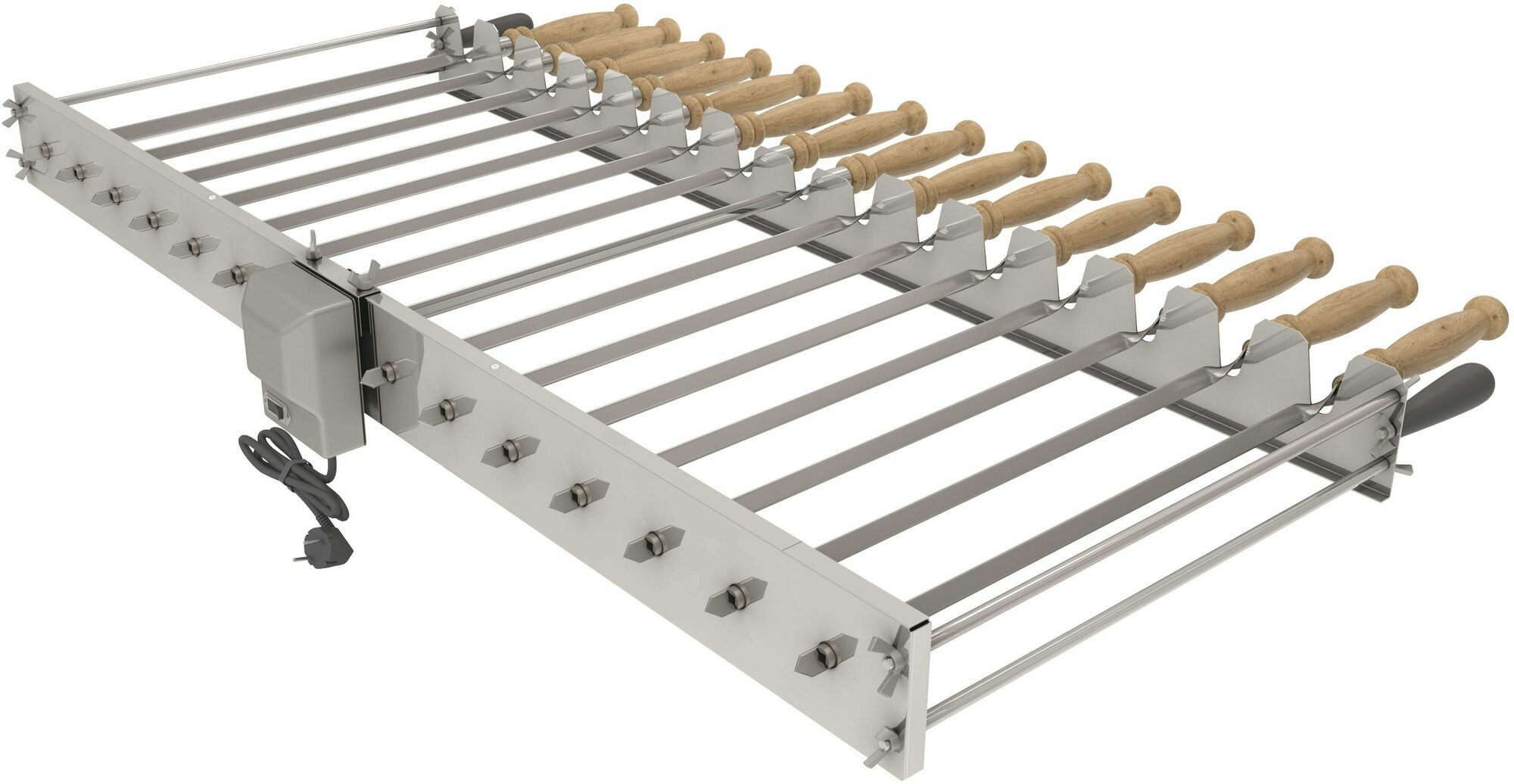 Вертел Универсальный механизм вращения шампуров серия "Профи" с шампурами