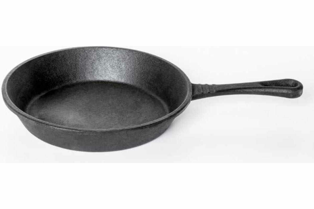 Чугунная сковорода Davr Metall davrmetall 20 см, высота 4 см, с литой ручкой сковорода(200х40)(литая)
